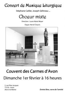 Carmes - Choeur Mixte - Concert liturgique du 1er février 2015