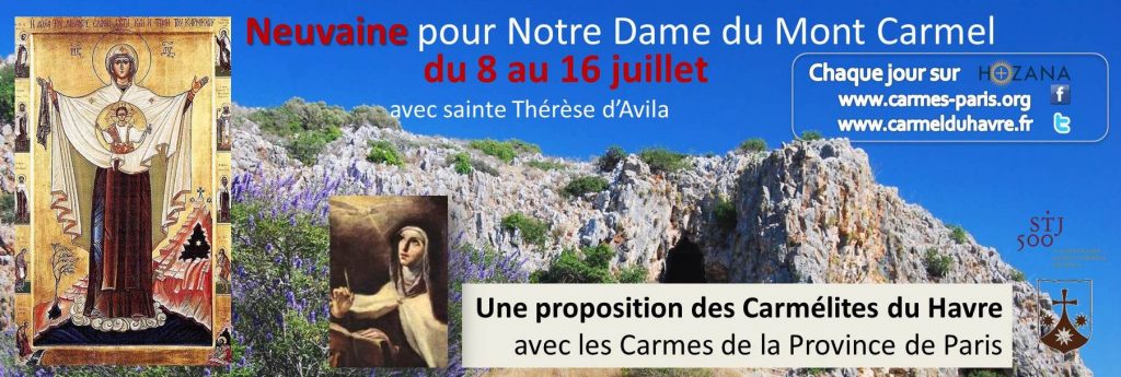Bannière neuvaine Notre Dame du Mont Carmel 2015